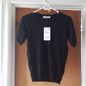 NWT Zara knit short sleeve top